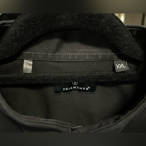 7 diamonds men’s long sleeve button up black XXL - Picture 3 of 3